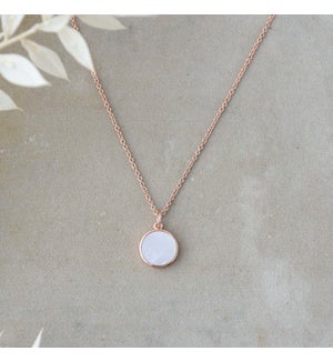 Alluring Necklace-rose gold/mother of pearl